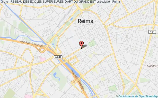 plan association Reseau Des Ecoles Superieures D'art Du Grand Est Reims