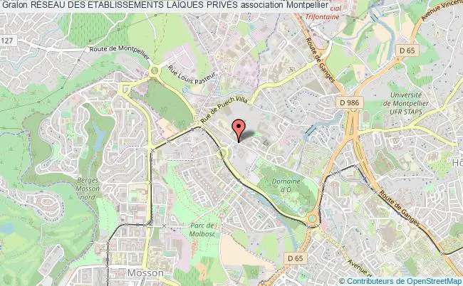 plan association RÉseau Des Etablissements LaÏques PrivÉs Montpellier