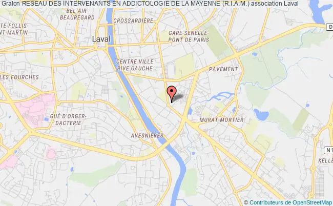 plan association Reseau Des Intervenants En Addictologie De La Mayenne (r.i.a.m.) Laval