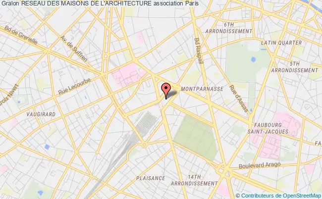 plan association Reseau Des Maisons De L'architecture Paris