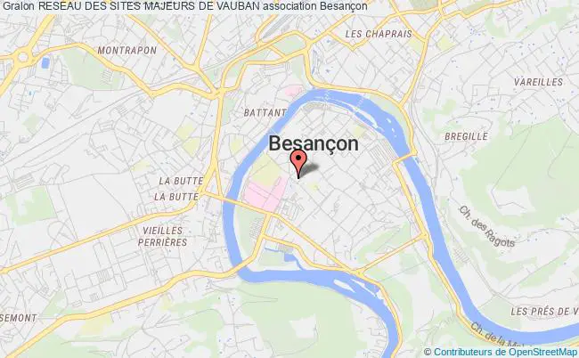 plan association Reseau Des Sites Majeurs De Vauban Besançon