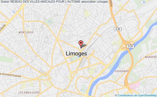 plan association RÉseau Des Villes Amicales Pour L'autisme Limoges
