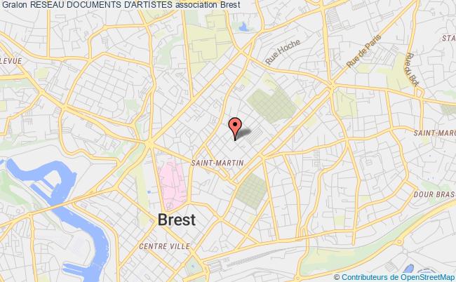 plan association Reseau Documents D'artistes Brest