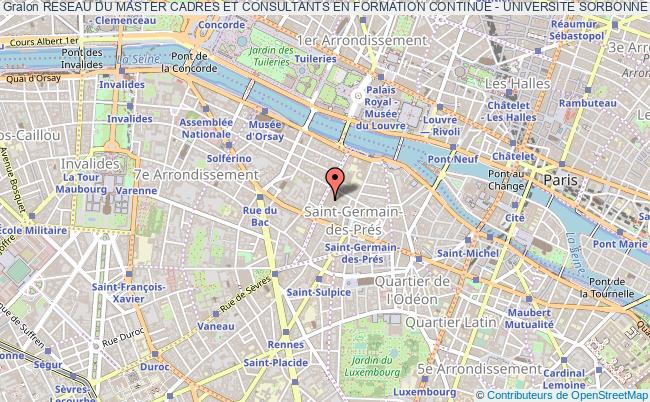 plan association Reseau Du Master Cadres Et Consultants En Formation Continue - Universite Sorbonne Paris Cite Paris 6e