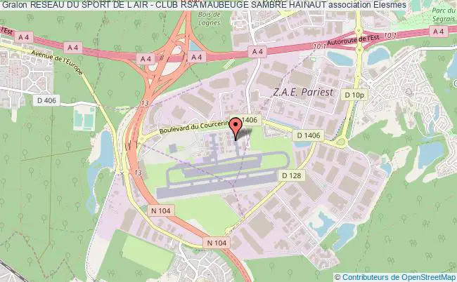 plan association Reseau Du Sport De L Air - Club Rsa Maubeuge Sambre Hainaut Élesmes