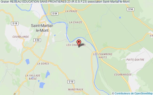 plan association Reseau Education Sans Frontieres 23 (r.e.s.f.23) Saint-Martial-le-Mont