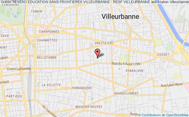 plan association Reseau Education Sans Frontieres Villeurbanne - Resf Villeurbanne Villeurbanne