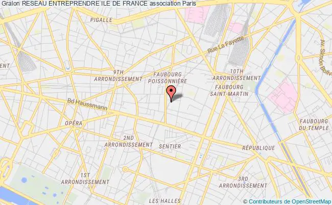 plan association Reseau Entreprendre Ile De France Paris