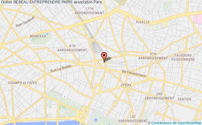 plan association Reseau Entreprendre Paris Paris