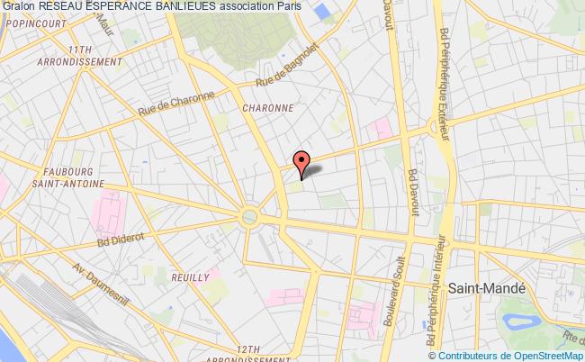 plan association Reseau Esperance Banlieues Paris