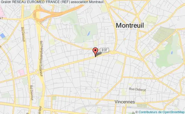 plan association Reseau Euromed France (ref) Montreuil