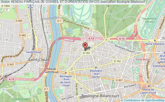 plan association Reseau FranÇais De Conseil Et D'orientation (rfco) Boulogne-Billancourt