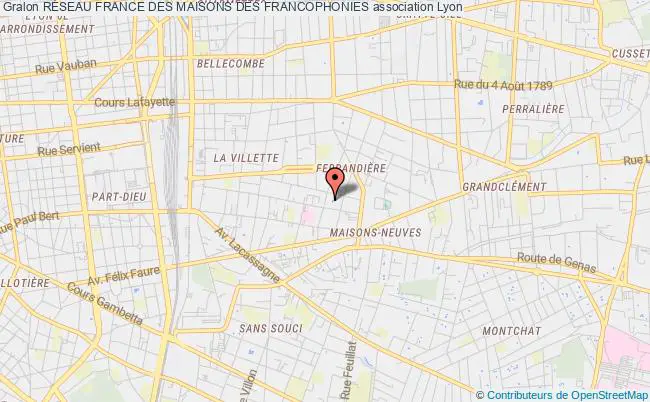 plan association RÉseau France Des Maisons Des Francophonies Lyon