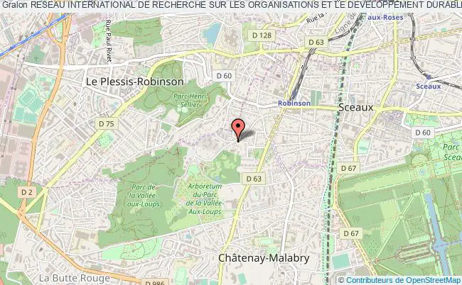 plan association Reseau International De Recherche Sur Les Organisations Et Le Developpement Durable Riodd Châtenay-Malabry