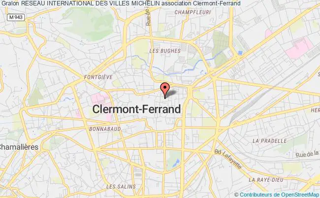 plan association RÉseau International Des Villes Michelin Clermont-Ferrand