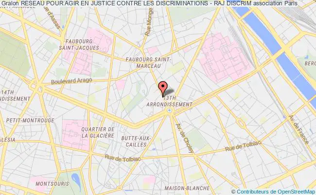 plan association Reseau Pour Agir En Justice Contre Les Discriminations - Raj Discrim Paris