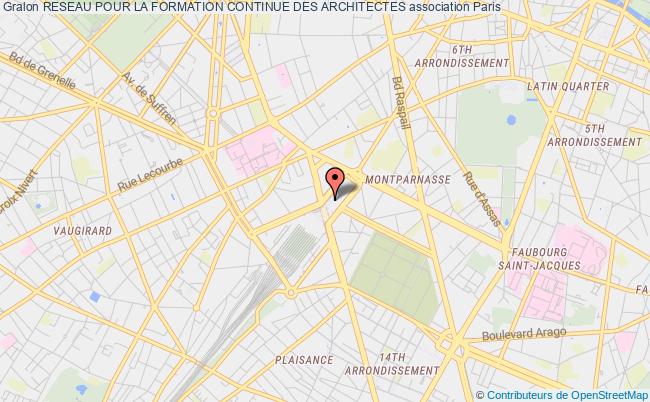 plan association Reseau Pour La Formation Continue Des Architectes Paris 15