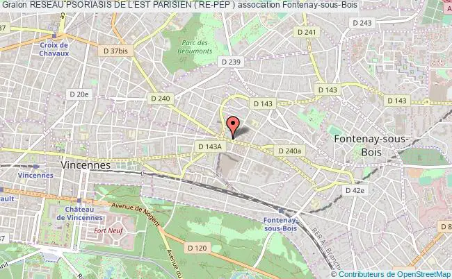 plan association Reseau Psoriasis De L'est Parisien ( Re-pep ) Fontenay-sous-Bois