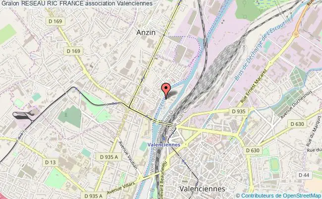 plan association Reseau Ric France Valenciennes