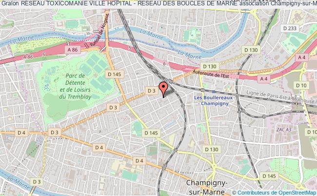 plan association Reseau Toxicomanie Ville Hopital - Reseau Des Boucles De Marne Champigny-sur-Marne