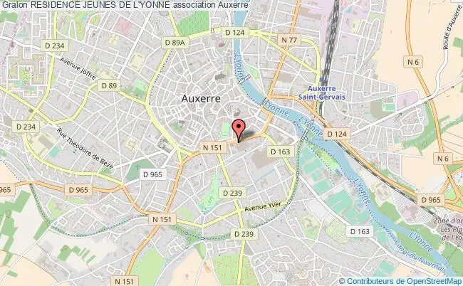plan association Residence Jeunes De L'yonne Auxerre