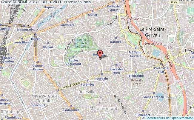 plan association Resome Archi Belleville Paris
