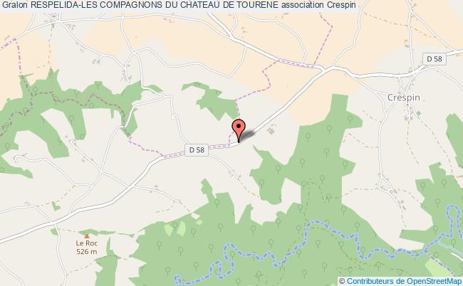 plan association Respelida-les Compagnons Du Chateau De Tourene Crespin