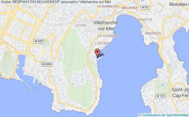plan association Respiration.mouvement Villefranche-sur-Mer