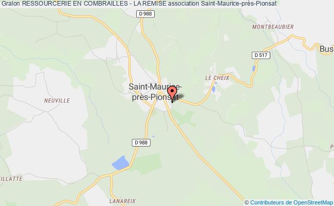 plan association Ressourcerie En Combrailles - La Remise Saint-Maurice-près-Pionsat