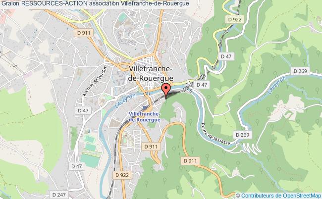 plan association Ressources-action Villefranche-de-Rouergue