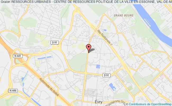 plan association Ressources Urbaines - Centre De Ressources Politique De La Ville En Essonne, Val-de-marne Et Seine-et-marne Évry
