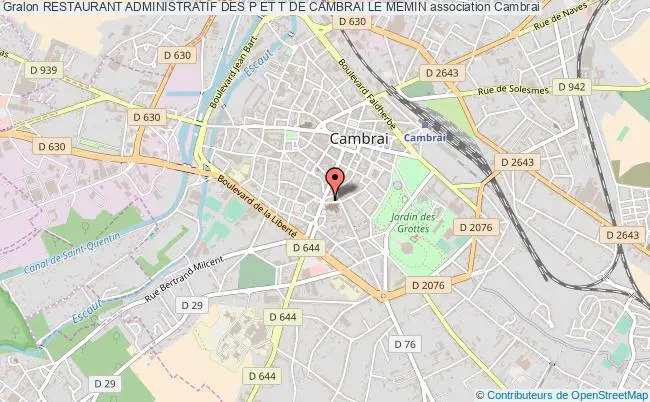 plan association Restaurant Administratif Des P Et T De Cambrai Le Memin Cambrai
