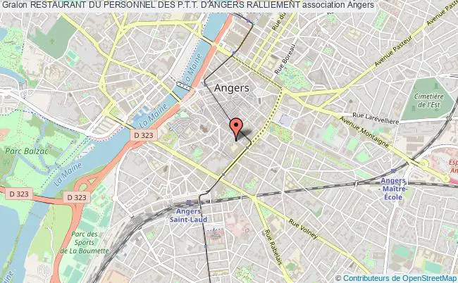 plan association Restaurant Du Personnel Des P.t.t. D'angers Ralliement Angers