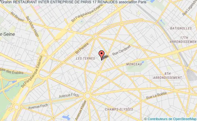 plan association Restaurant Inter Entreprise De Paris 17 Renaudes Paris