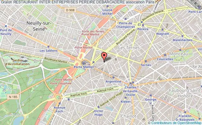 plan association Restaurant Inter Entreprises Pereire Debarcadere Paris