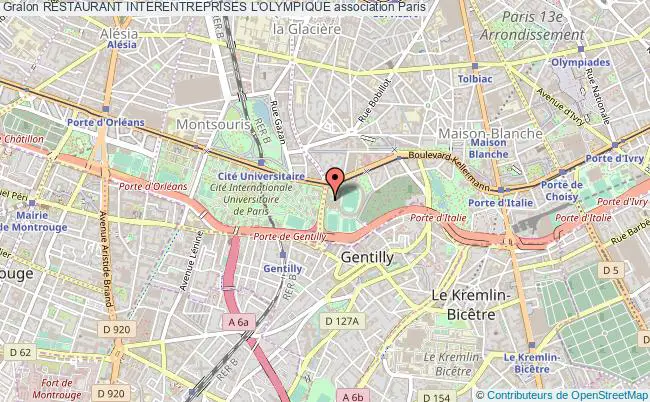 plan association Restaurant Interentreprises L'olympique Paris