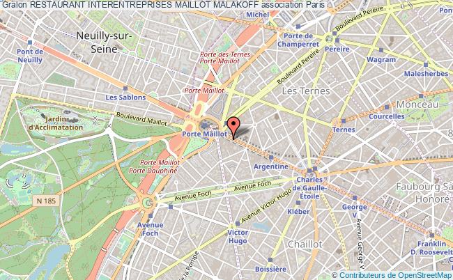plan association Restaurant Interentreprises Maillot Malakoff Paris