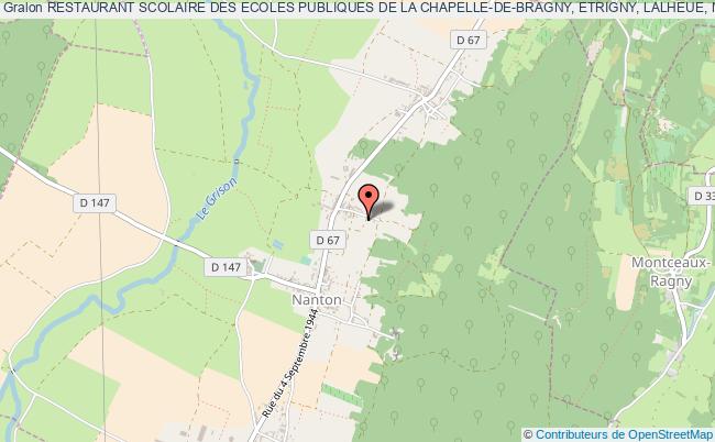 plan association Restaurant Scolaire Des Ecoles Publiques De La Chapelle-de-bragny, Etrigny, Lalheue, Nanton Nanton