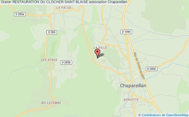 plan association Restauration Du Clocher Saint Blaise Chapareillan