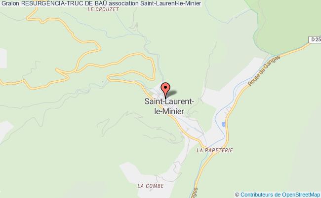 plan association ResurgÉncia-truc De BaÛ Saint-Laurent-le-Minier