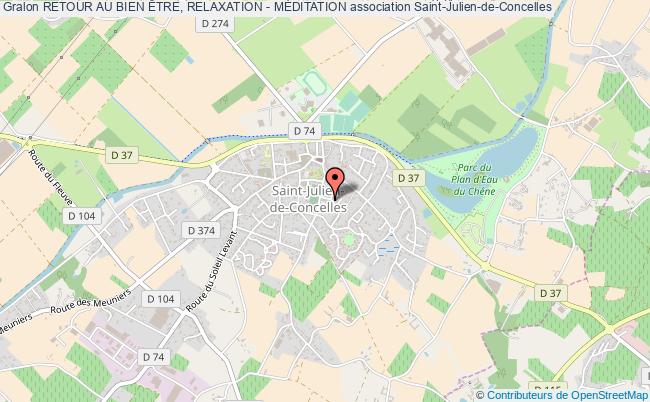 plan association Retour Au Bien Être, Relaxation - MÉditation Saint-Julien-de-Concelles