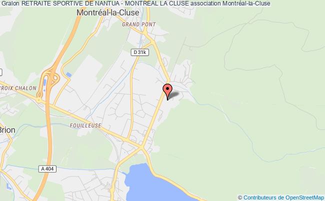 plan association Retraite Sportive De Nantua - Montreal La Cluse 