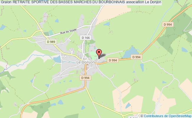 plan association Retraite Sportive Des Basses Marches Du Bourbonnais Le Donjon