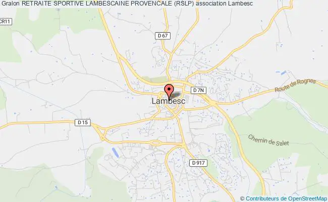 plan association Retraite Sportive Lambescaine Provencale (rslp) Lambesc