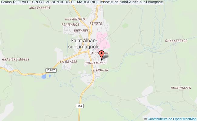 plan association Retraite Sportive Sentiers De Margeride Saint-Alban-sur-Limagnole