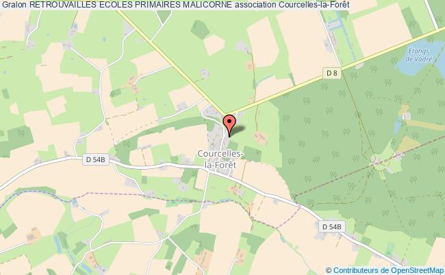plan association Retrouvailles Ecoles Primaires Malicorne Courcelles-la-Forêt