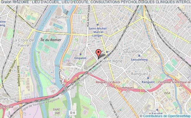 plan association Rhizome : Lieu D'accueil, Lieu D'ecoute, Consultations Psychologiques Cliniques Interculturelles Et Formation Toulouse CEDEX 4