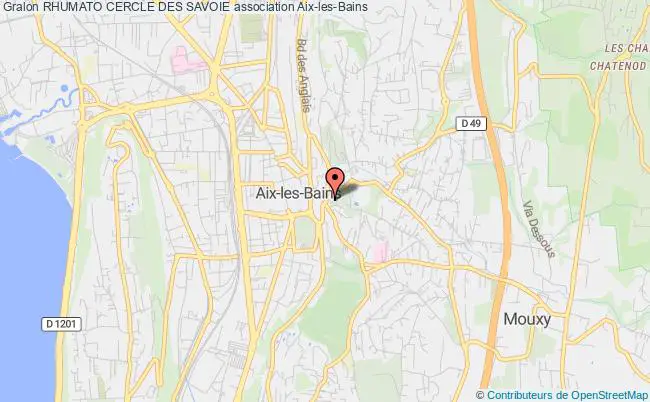 plan association Rhumato Cercle Des Savoie Aix-les-Bains
