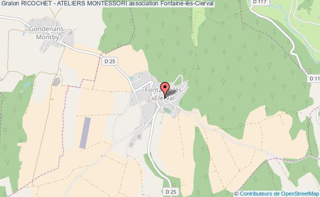plan association Ricochet - Ateliers Montessori Fontaine-lès-Clerval