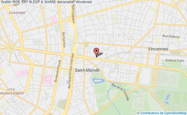 plan association Ride Eat Sleep & Share Vincennes